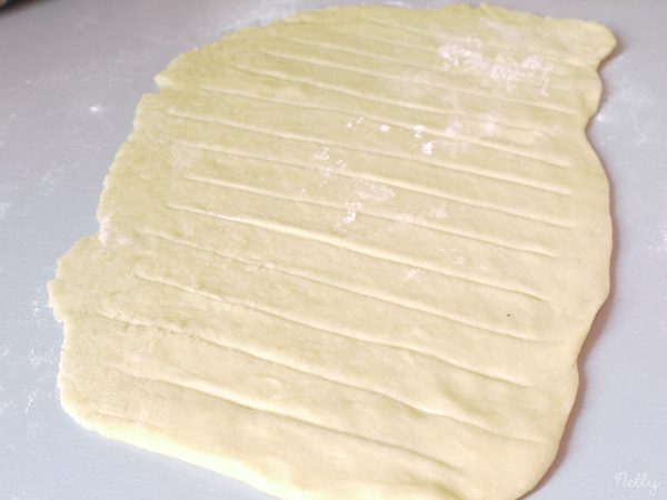 Brioche diamant, crème pâtissière et pépites de chocolat