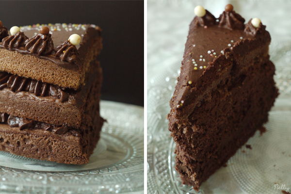 Gâteau d'anniversaire : layer cake au chocolat