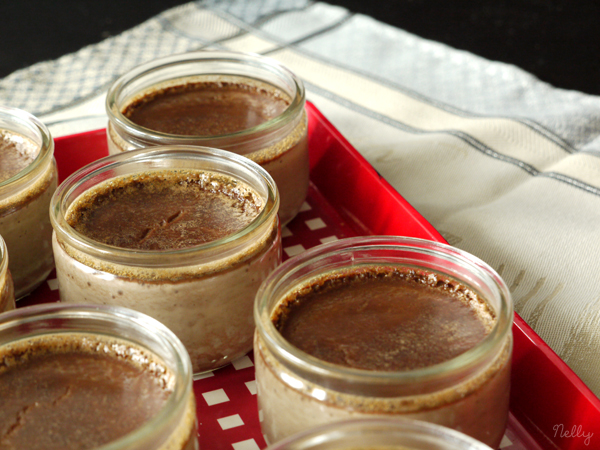 Petits pots de crèmes au chocolat allégées