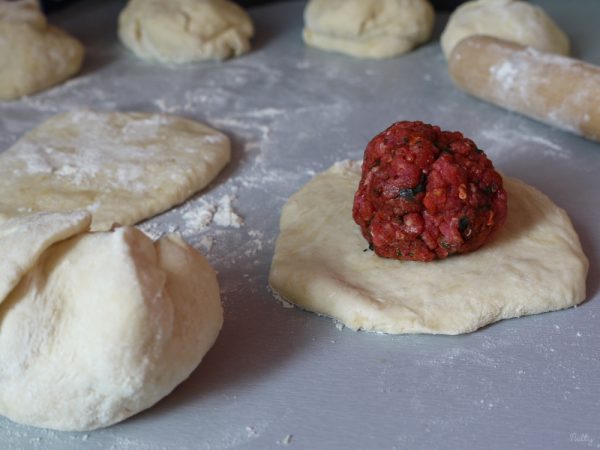 Naans au boeuf tandoori