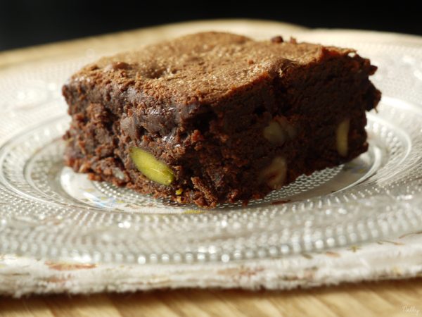 Brownie noix, noisettes & pistaches selon l'école Lenôtre