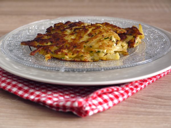 Galettes de pommes de terre, crème & ciboulette