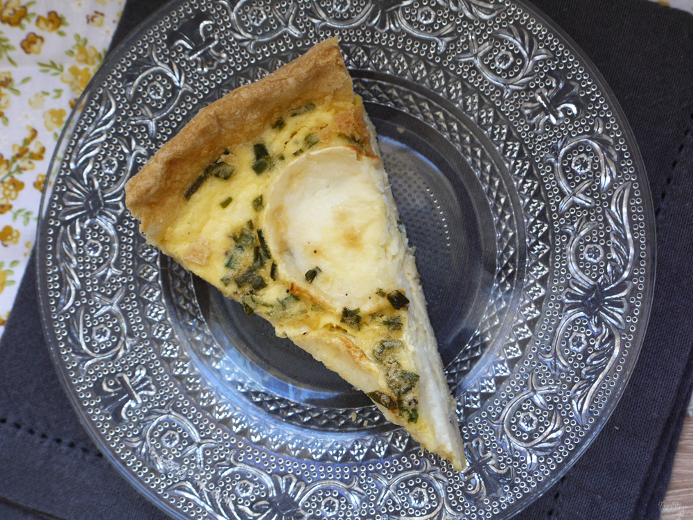 Tarte chèvre & ciboulette