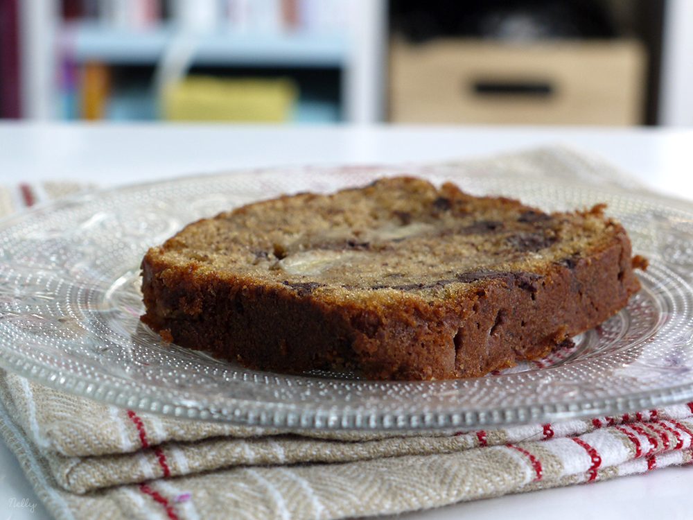 Banana bread aux pépites de chocolat 