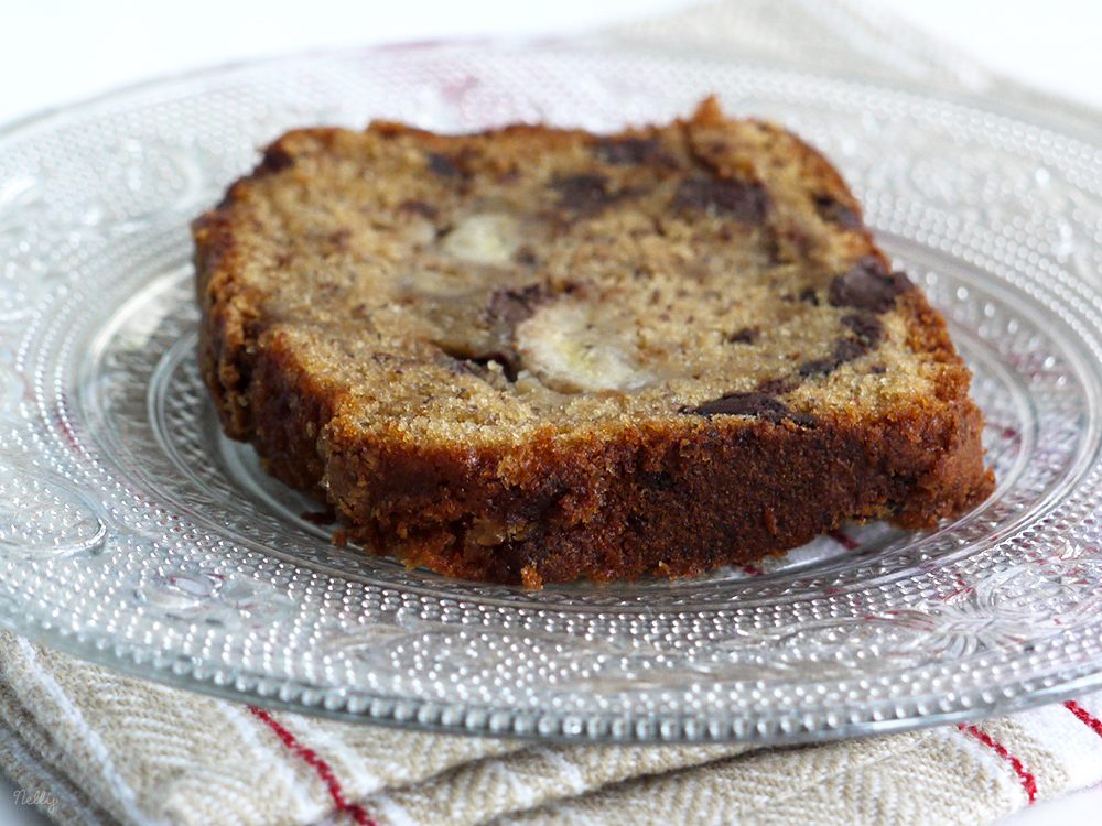 Banana bread aux pépites de chocolat 