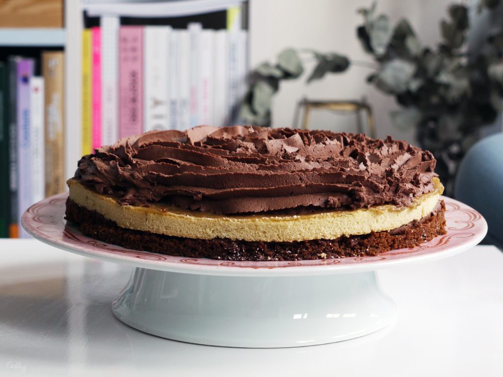 Gâteau de fête, chocolat & banane