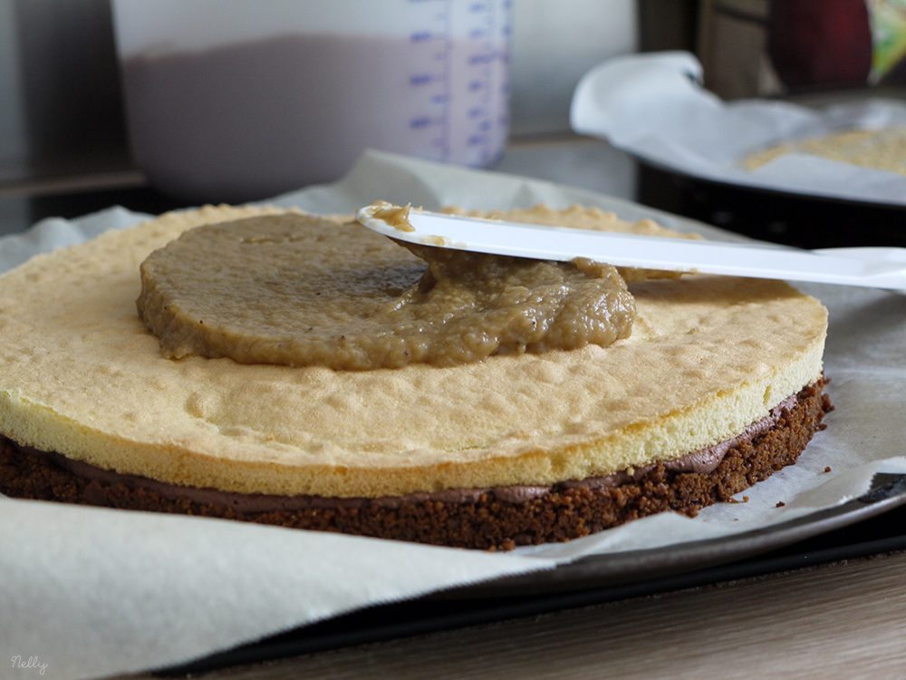 Gâteau de fête, chocolat & banane