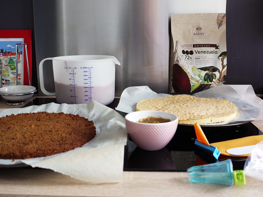 Gâteau de fête, chocolat & banane