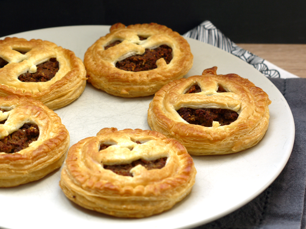 Halloween : feuilletés au boeuf façon Jack O'Lantern