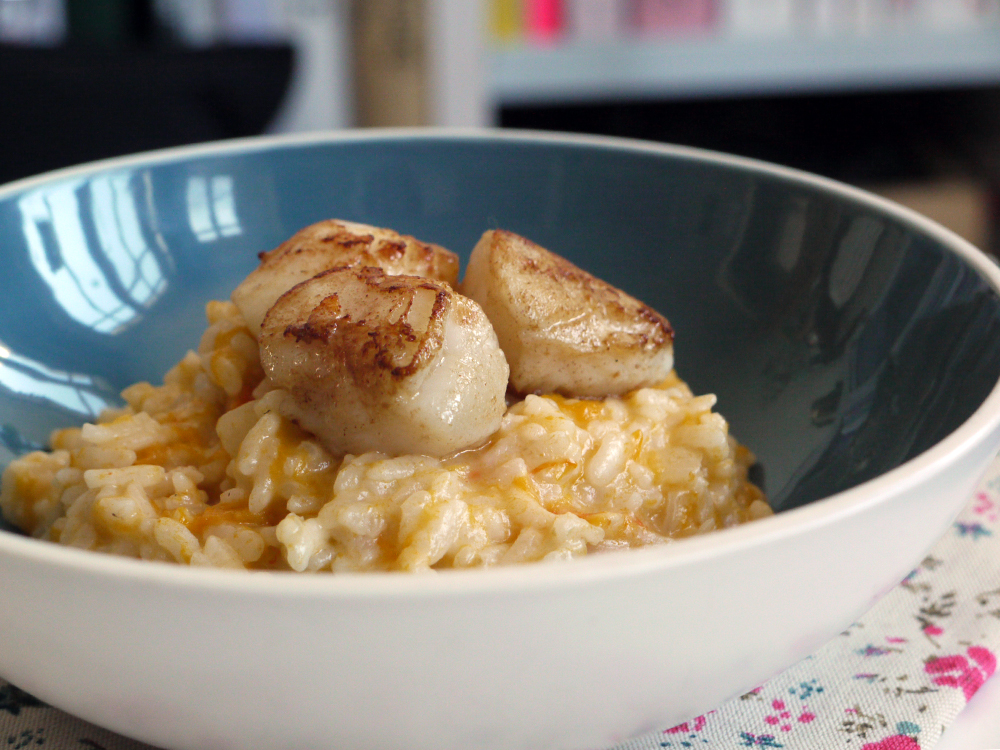 Risotto au potiron &amp; Saint-Jacques - Cuisine téméraire