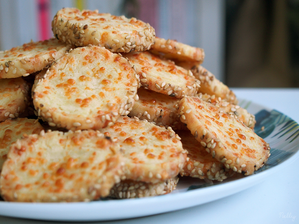 Biscuits apéro maison, Comté & sésame