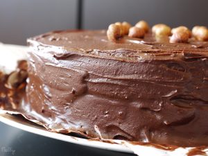 Gâteau chocolat, noisettes et Nutella