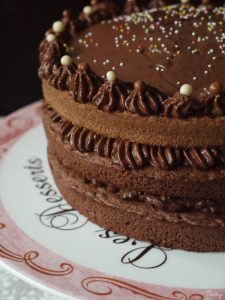 Gâteau d’anniversaire : layer cake au chocolat