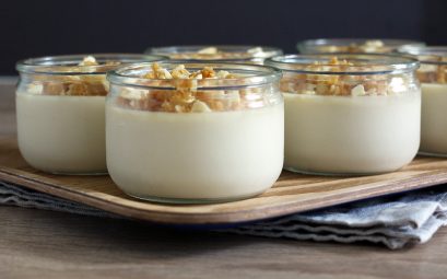 Panna cotta au lait d'amande et crumble