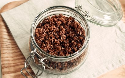 Granola maison cacao, amandes & pépites de chocolat