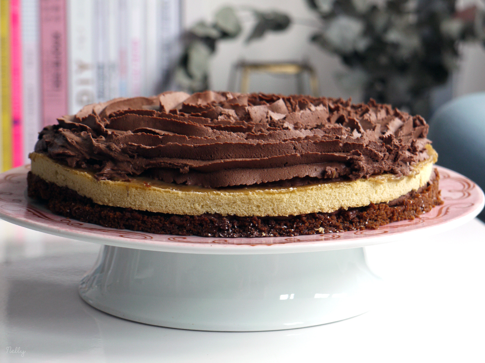 Gâteau de fête, chocolat & banane