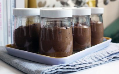 Mousses au chocolat légères, avec des restes de blancs d'oeuf