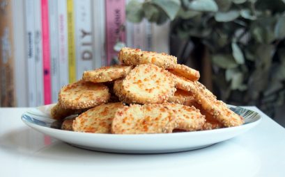 Biscuits apéro maison, Comté & sésame