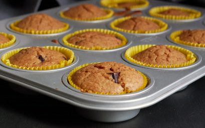 Muffins vegan aux pépites de chocolat, sans oeuf ni lactose