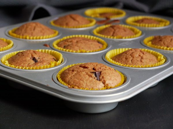 Muffins vegan aux pépites de chocolat, sans oeuf ni lactose