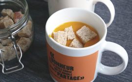 Velouté potimarron & patate douce au Thermomix & croûtons maison