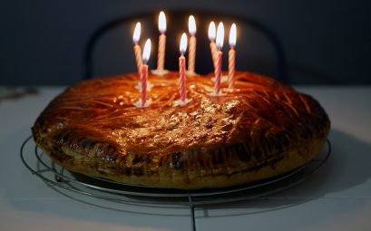 Galette des rois à la crème d'amandes et chocolat