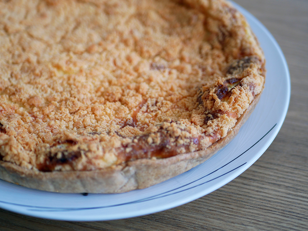 Tarte crumble au chèvre frais