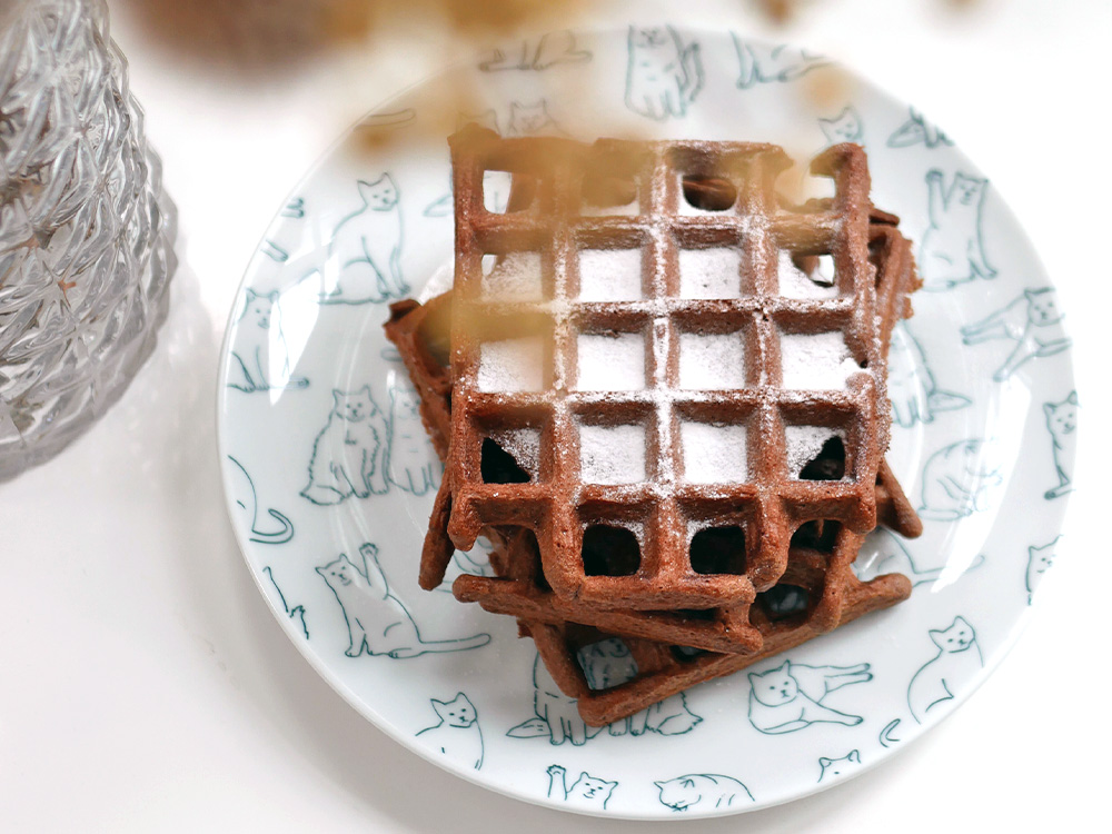 Gaufres sans repos au chocolat