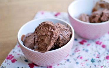 Glace au chocolat noir sans sorbetière