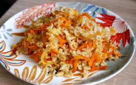 Riz basmati complet, carotte et gingembre
